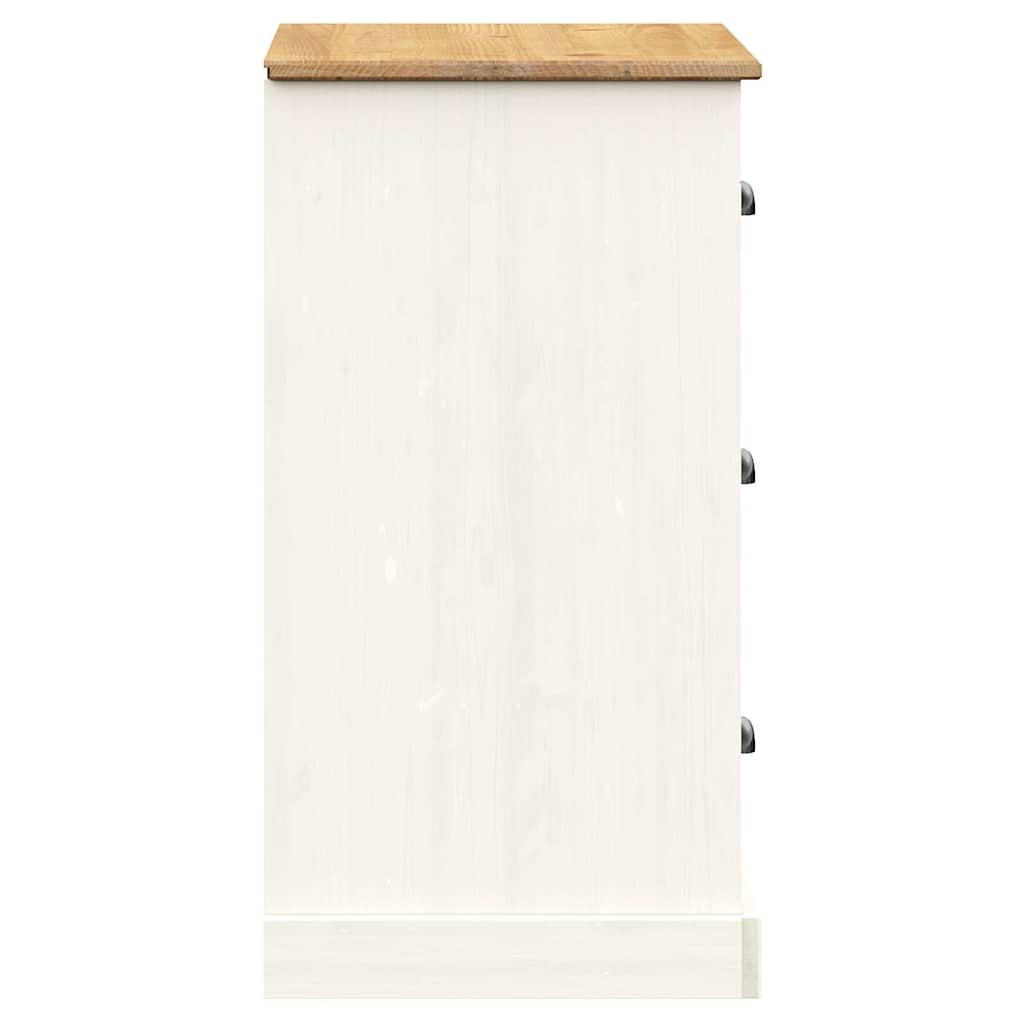 Skänk Vit med lådor VIGO 78x40x75 cm massiv furu