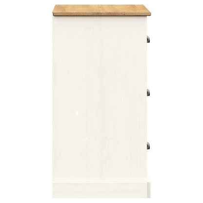 Skänk Vit med lådor VIGO 78x40x75 cm massiv furu