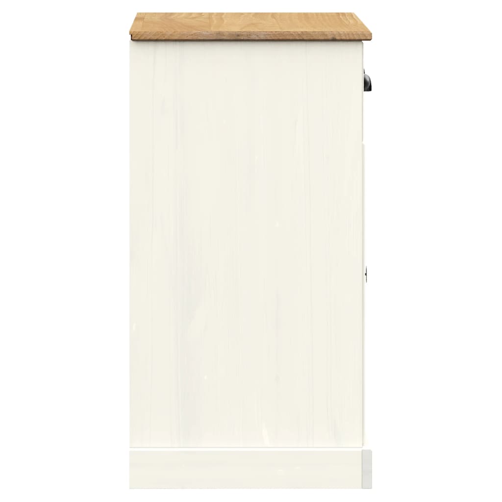 Skänk Vit med lådor VIGO 78x40x75 cm massiv furu