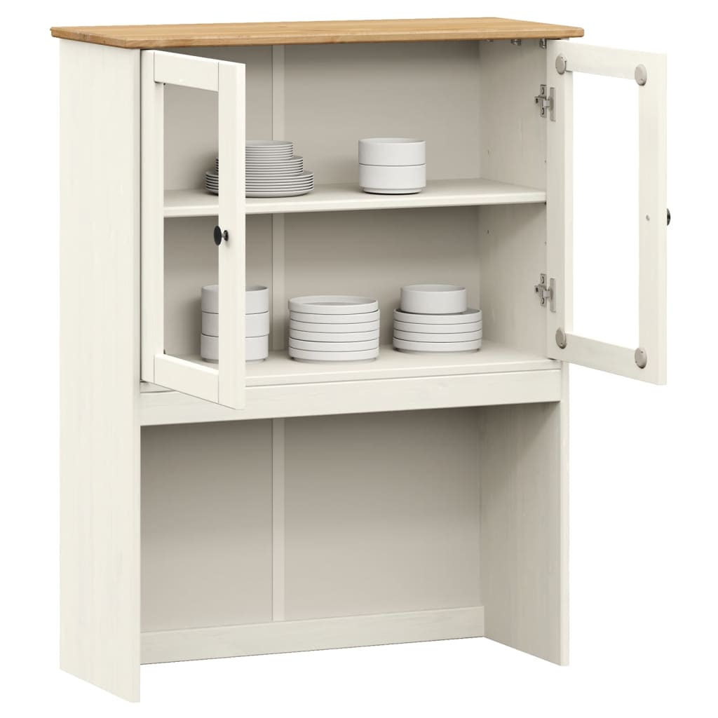 Byrå Vit Överdel VIGO 78x30x100 cm massiv furu