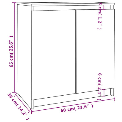 Skåp Trä 60x36x65 cm massiv furu