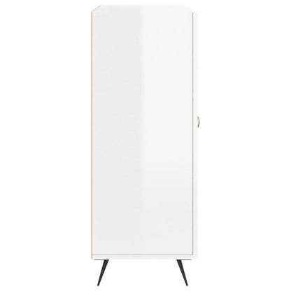 Skänk vit högglans 69,5x34x90 cm konstruerat trä