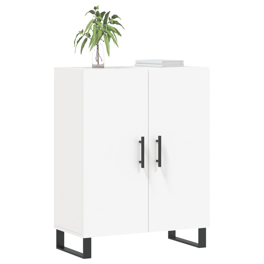 Skåp vit 69,5x34x90 cm konstruerat trä