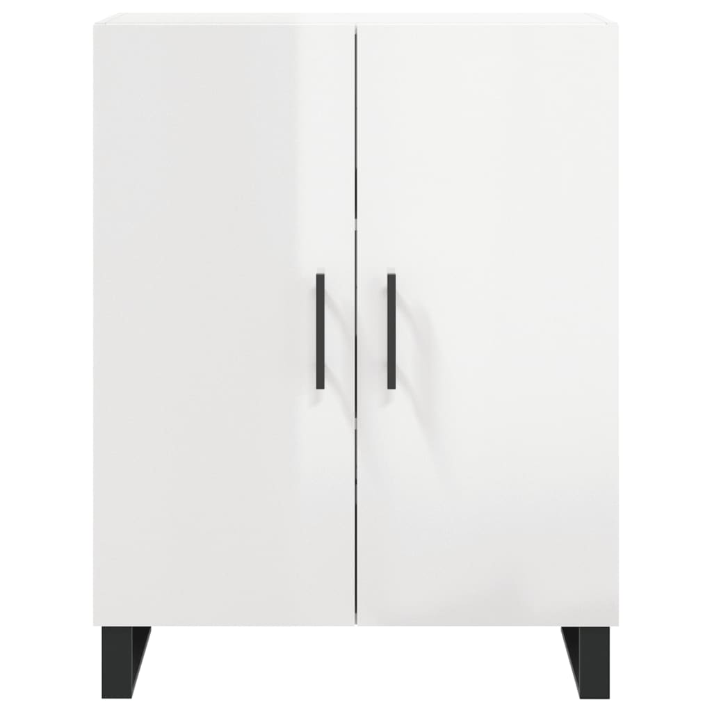 Skänk vit högglans 69,5x34x90 cm konstruerat trä