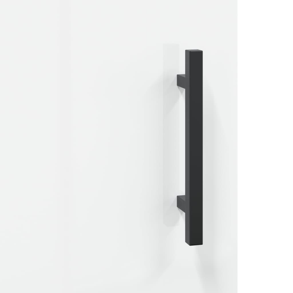 Skänk vit högglans 69,5x34x90 cm konstruerat trä