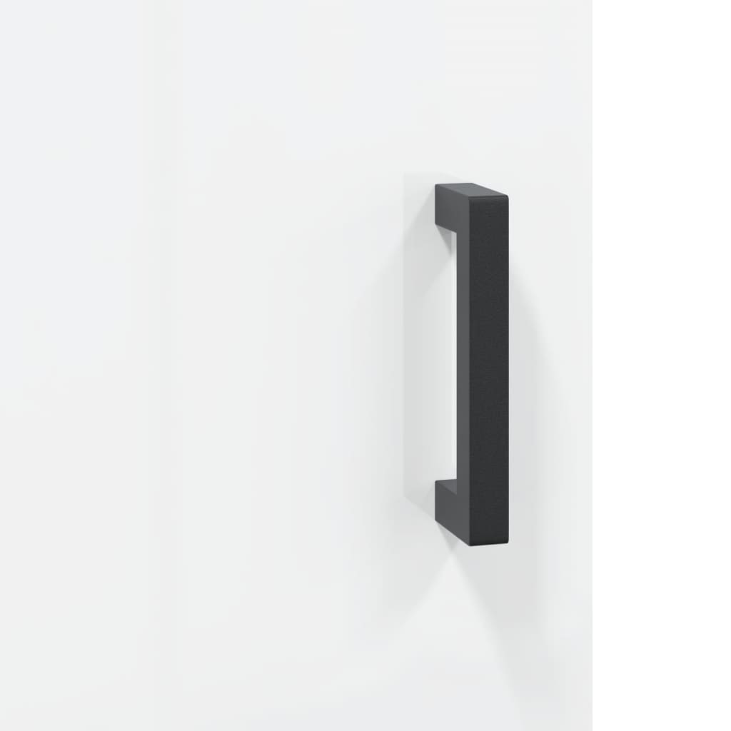 Skänk vit högglans 69,5x34x90 cm konstruerat trä