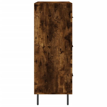 Skänk rökfärgad ek 69,5x34x90 cm konstruerat trä