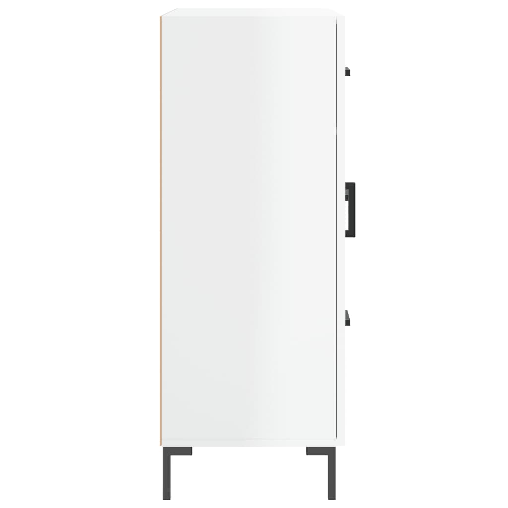 Skänk vit högglans 69,5x34x90 cm konstruerat trä