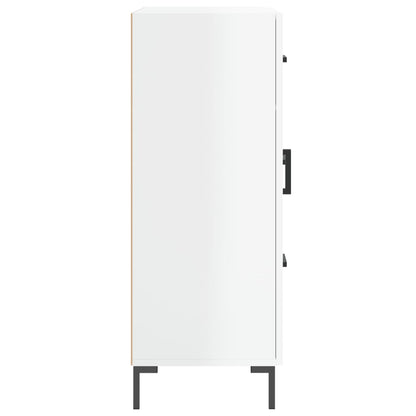 Skänk vit högglans 69,5x34x90 cm konstruerat trä