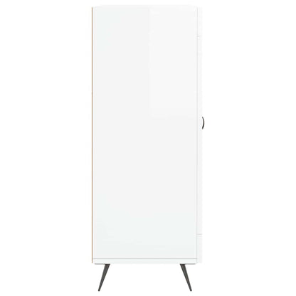 Skänk vit högglans 69,5x34x90 cm konstruerat trä