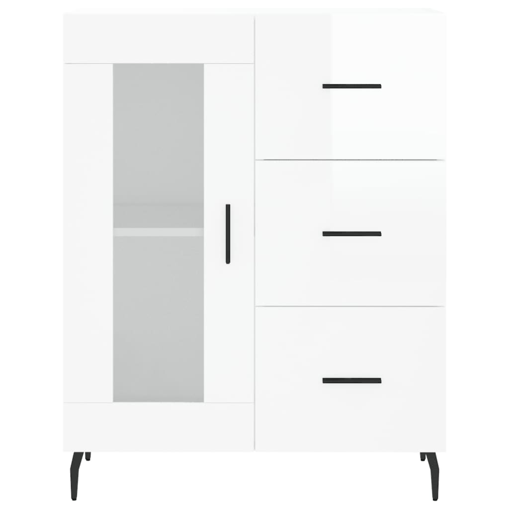 Skänk Högglans Vit 69,5x34x90 cm