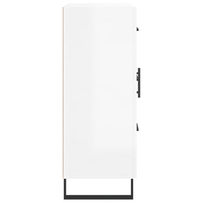 Skänk vit högglans 69,5x34x90 cm konstruerat trä