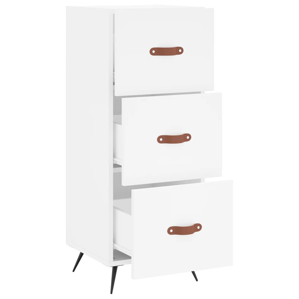 Skänk vit 34,5x34x90 cm konstruerat trä