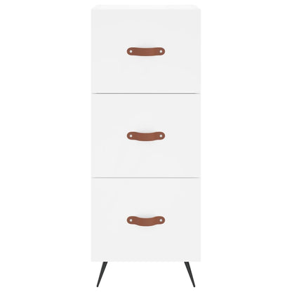 Skänk vit 34,5x34x90 cm konstruerat trä