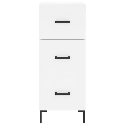 Skänk vit 34,5x34x90 cm konstruerat trä