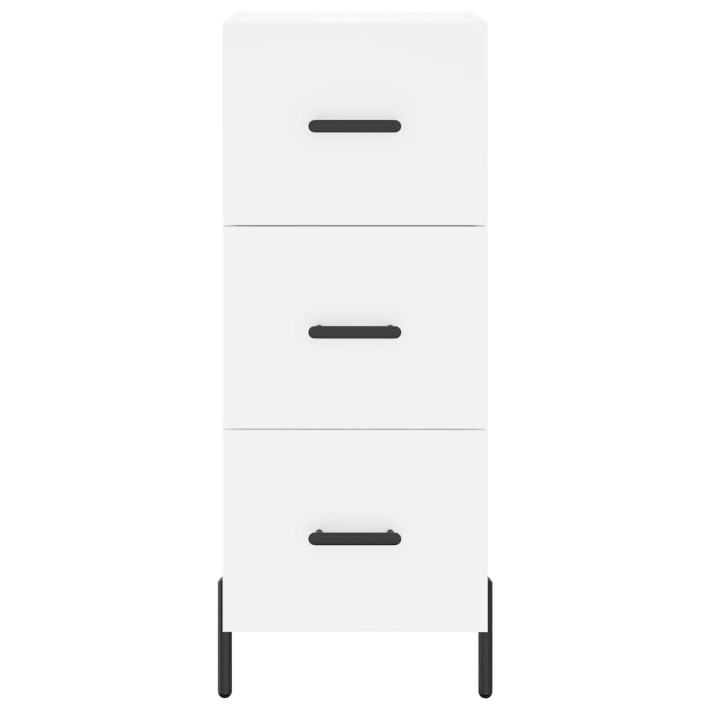 Skänk vit 34,5x34x90 cm konstruerat trä