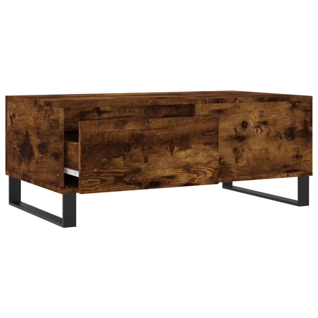 Soffbord rökfärgad ek 90x50x36,5 cm konstruerat trä
