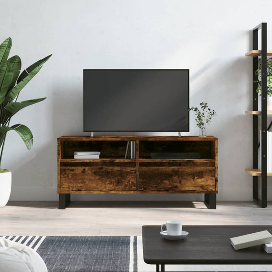 TV-Möbel Rökfärgad Ek TV-Bänk 100x34,5x44,5 cm