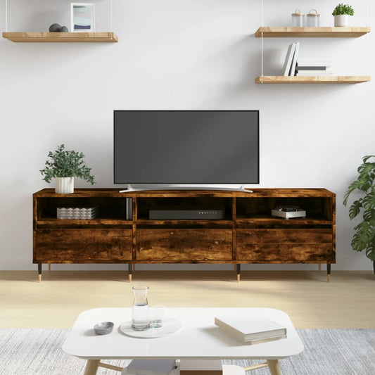TV-Möbel Rökfärgad Ek TV-Bänk 150x30x44,5 cm