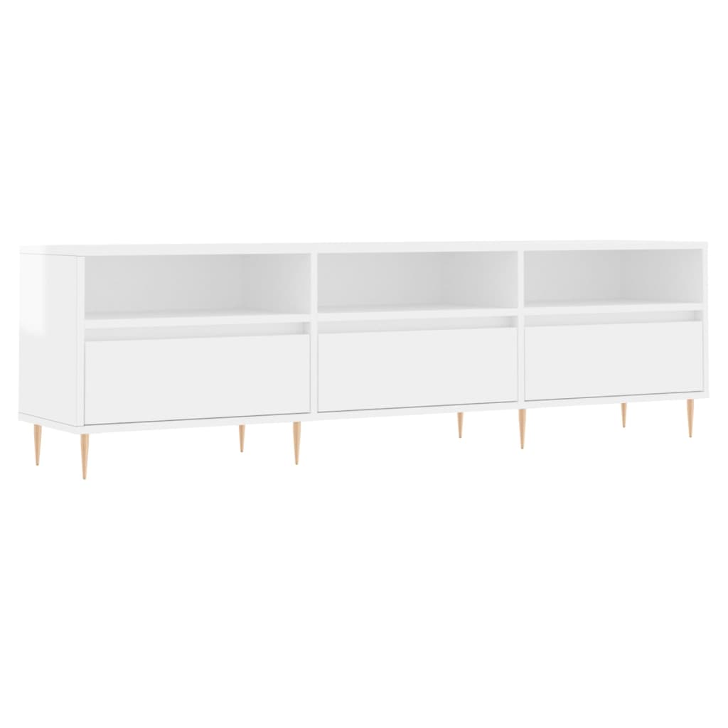 TV-Möbel Högglans Vit TV-Bänk 150x30x44,5 cm