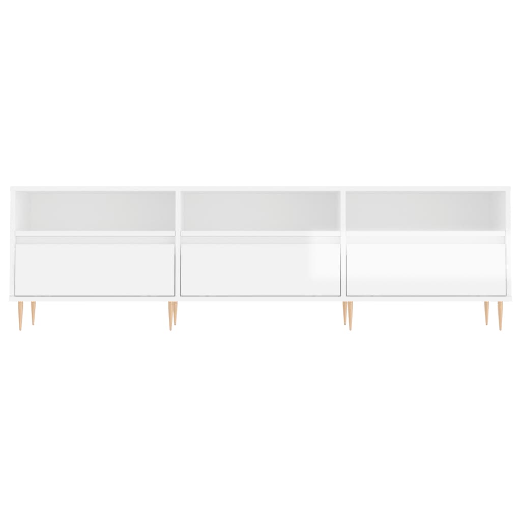 TV-Möbel Högglans Vit TV-Bänk 150x30x44,5 cm