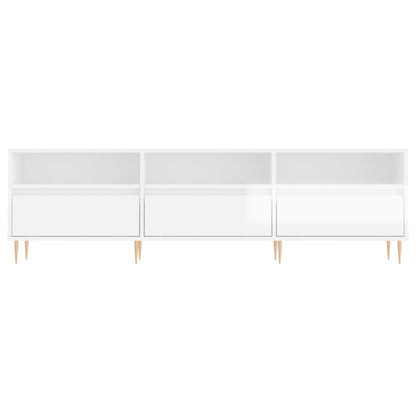 TV-Möbel Högglans Vit TV-Bänk 150x30x44,5 cm