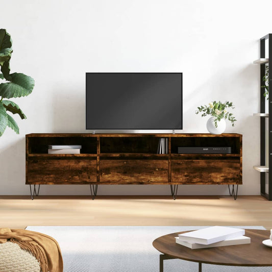 TV-Möbel Rökfärgad Ek TV-Bänk 150x30x44,5 cm