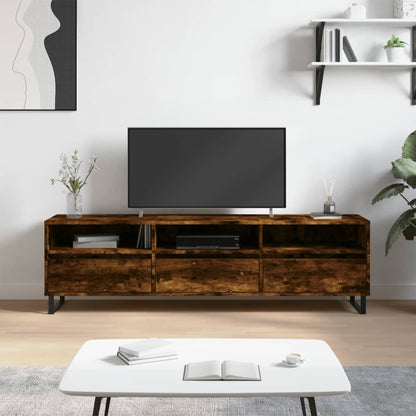 TV-Möbel Rökfärgad Ek TV-Bänk 150x30x44,5 cm