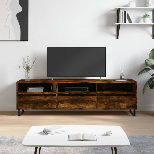 TV-Möbel Rökfärgad Ek TV-Bänk 150x30x44,5 cm