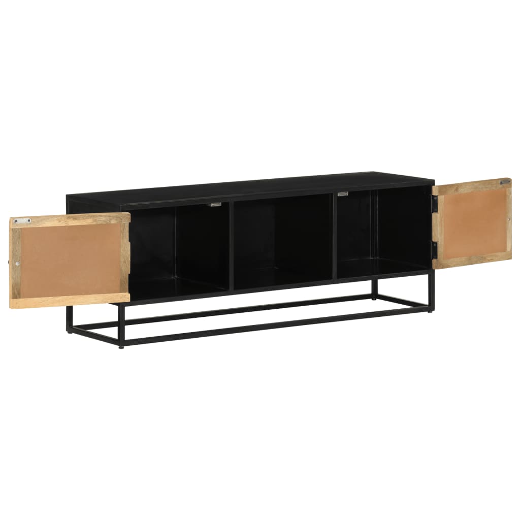 TV-Möbel Trä TV-Bänk 110x30x40 cm massivt mangoträ och järn