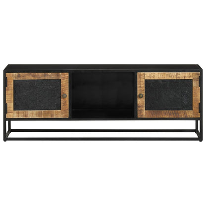TV-Möbel Trä TV-Bänk 110x30x40 cm massivt mangoträ och järn
