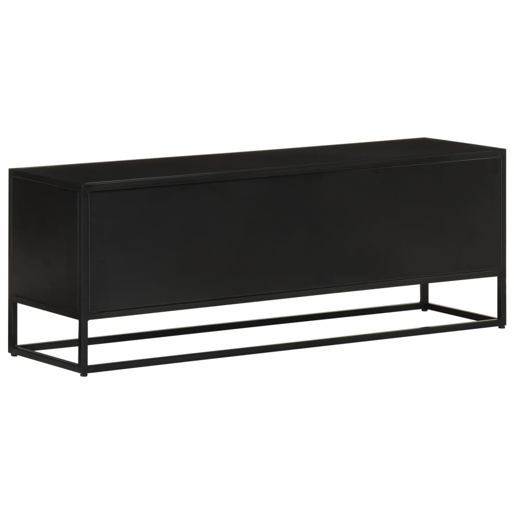 TV-Möbel Trä TV-Bänk 110x30x40 cm massivt mangoträ och järn