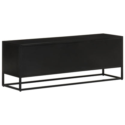 TV-Möbel Trä TV-Bänk 110x30x40 cm massivt mangoträ och järn