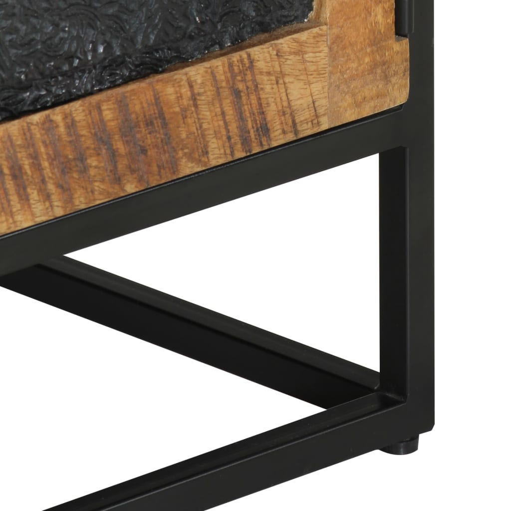 TV-Möbel Trä TV-Bänk 110x30x40 cm massivt mangoträ och järn