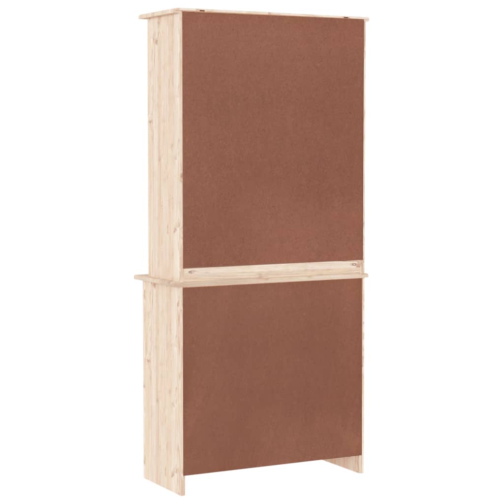 Vitrinskåp ALTA 77x35x165 cm massiv furu