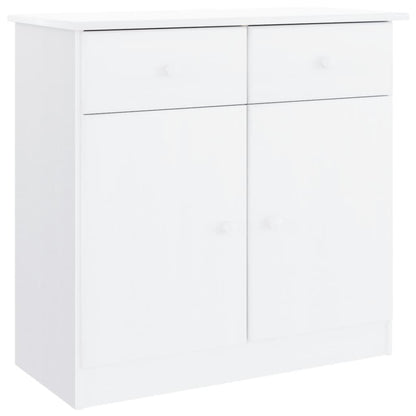 Vitrinskåp Vit 77x35x165 cm massiv furu