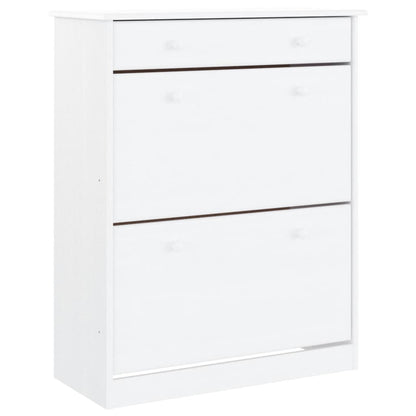 Skoställ Vit Skoskåp ALTA 77x35x96 cm massiv furu