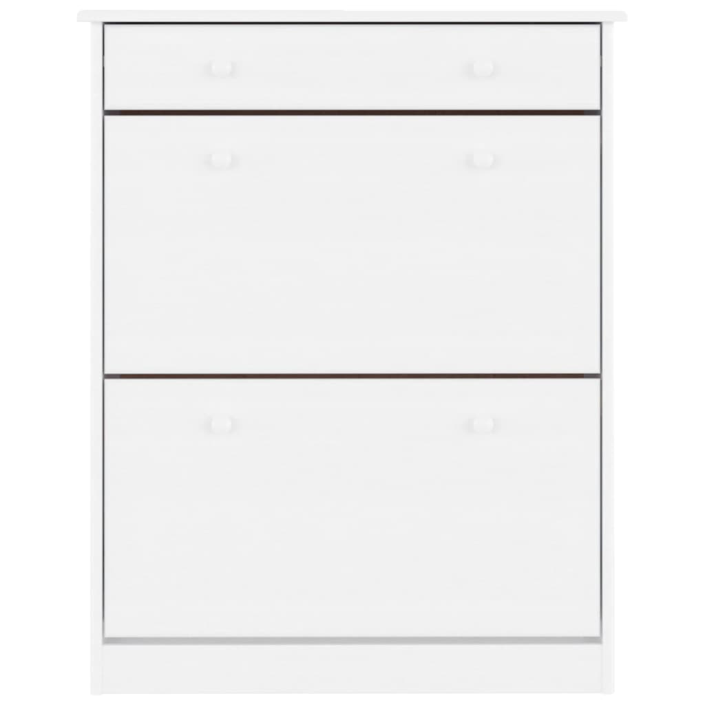 Skoställ Vit Skoskåp ALTA 77x35x96 cm massiv furu