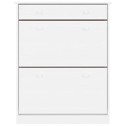 Skoställ Vit Skoskåp ALTA 77x35x96 cm massiv furu