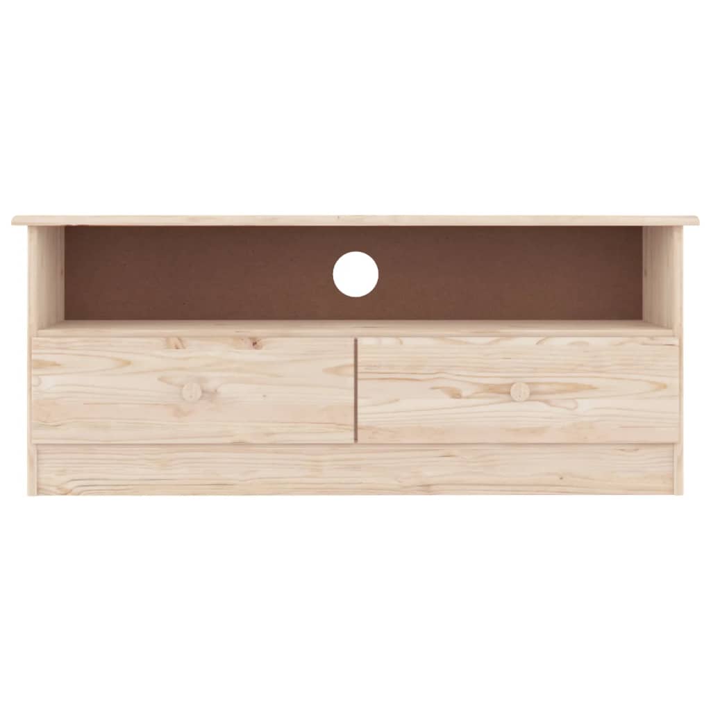 TV-Möbel Trä TV-Bänk med lådor ALTA 100x35x41 cm massiv furu
