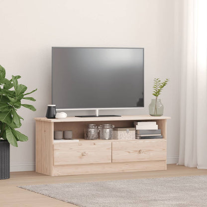 TV-Möbel Trä TV-Bänk med lådor ALTA 100x35x41 cm massiv furu