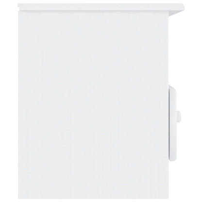 TV-Möbel Vit TV-Bänk med lådor ALTA 100x35x41 cm massiv furu