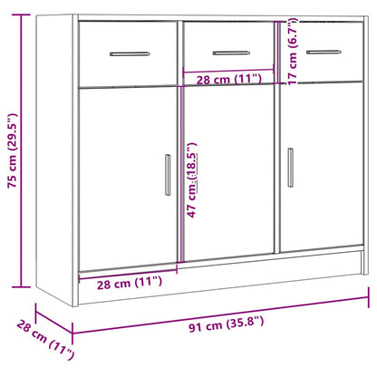 Skänk Sonoma Ek 91x28x75 cm