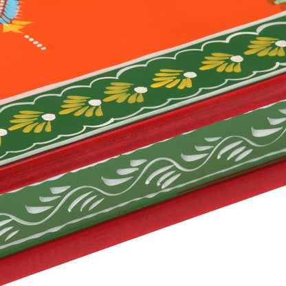 Soffbord orange handmålat massivt mangoträ