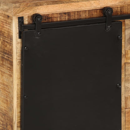 Skänk Trä 80x30x55 cm massivt grovt mangoträ