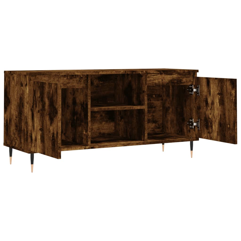 TV-Möbel Rökfärgad Ek TV-Bänk 104x35x50 cm