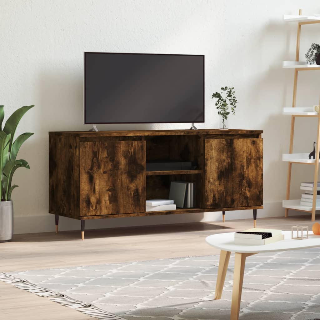 TV-Möbel Rökfärgad Ek TV-Bänk 104x35x50 cm