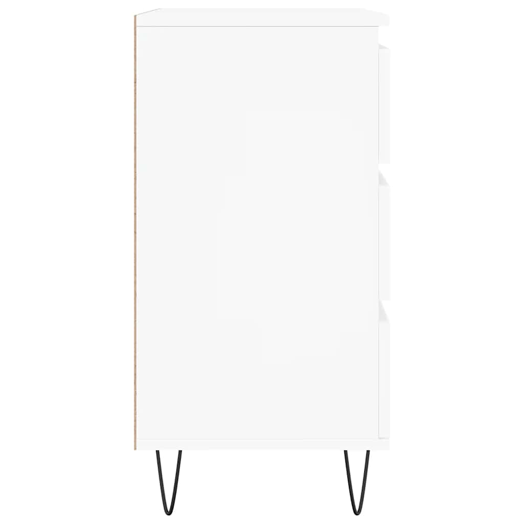 Byrå vit 60x35x70 cm konstruerat trä