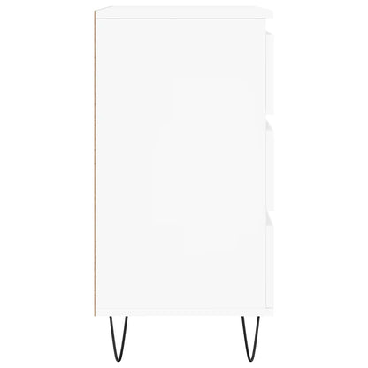 Byrå vit 60x35x70 cm konstruerat trä