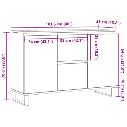 Skänk Sonoma Ek 104x35x70 cm